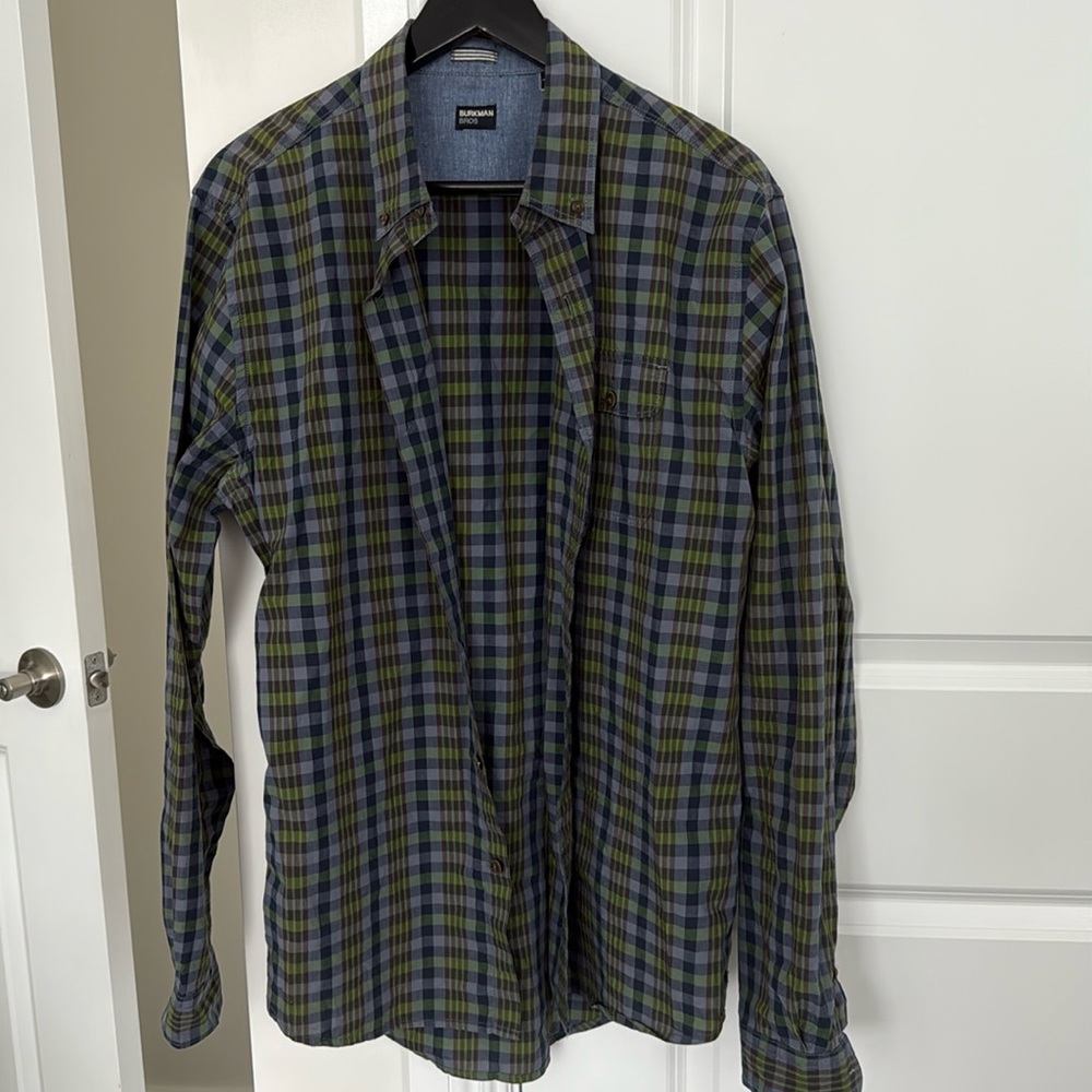 Burkman bros men’s plaid shirt
